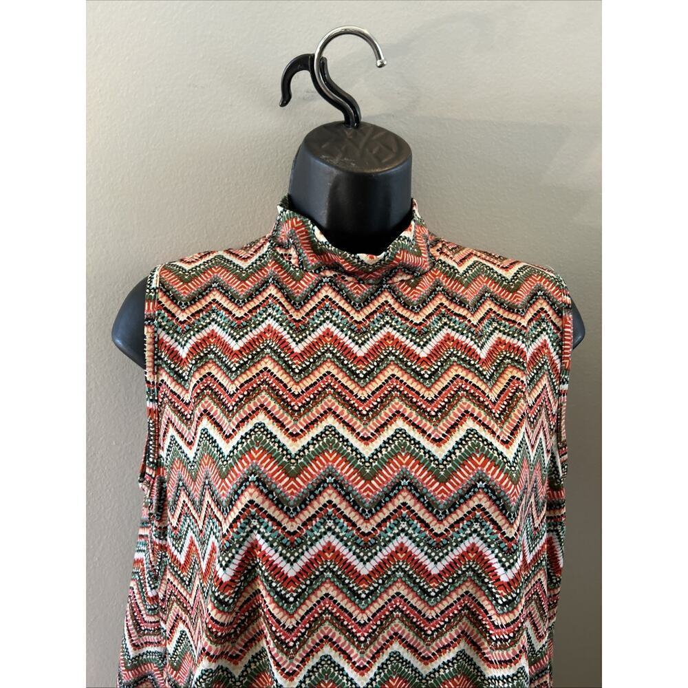 Vintage Baby Phat Y2K Hi Low Tunic Tank Top Shirt XL Womens Tribal Zigzag EUC - Picture 3 of 13